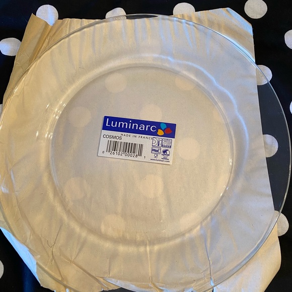 Luminarc Dining Set Of Four Clear Glass Dinner Plates Nine Inches